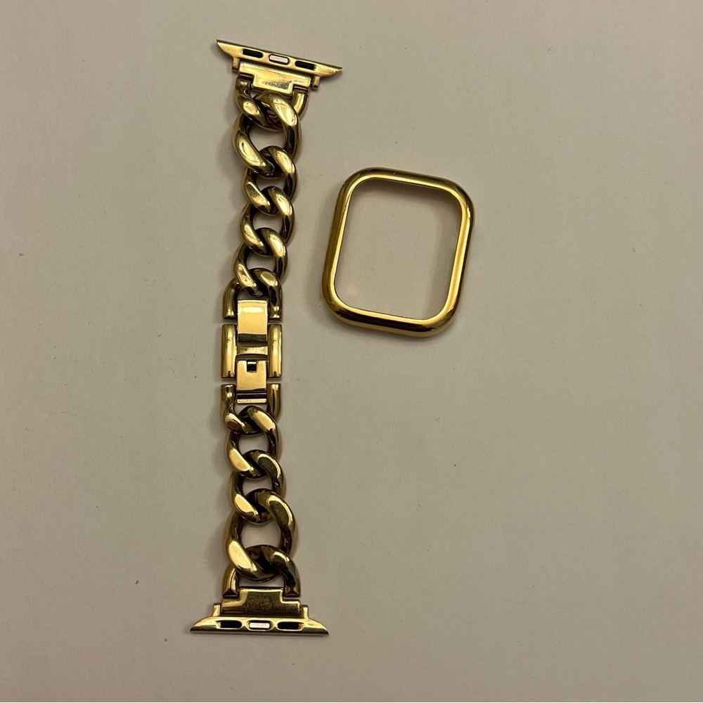 Nina Ricci Stainless Steel Apple Watch‎ Band, Chain And Protective Case